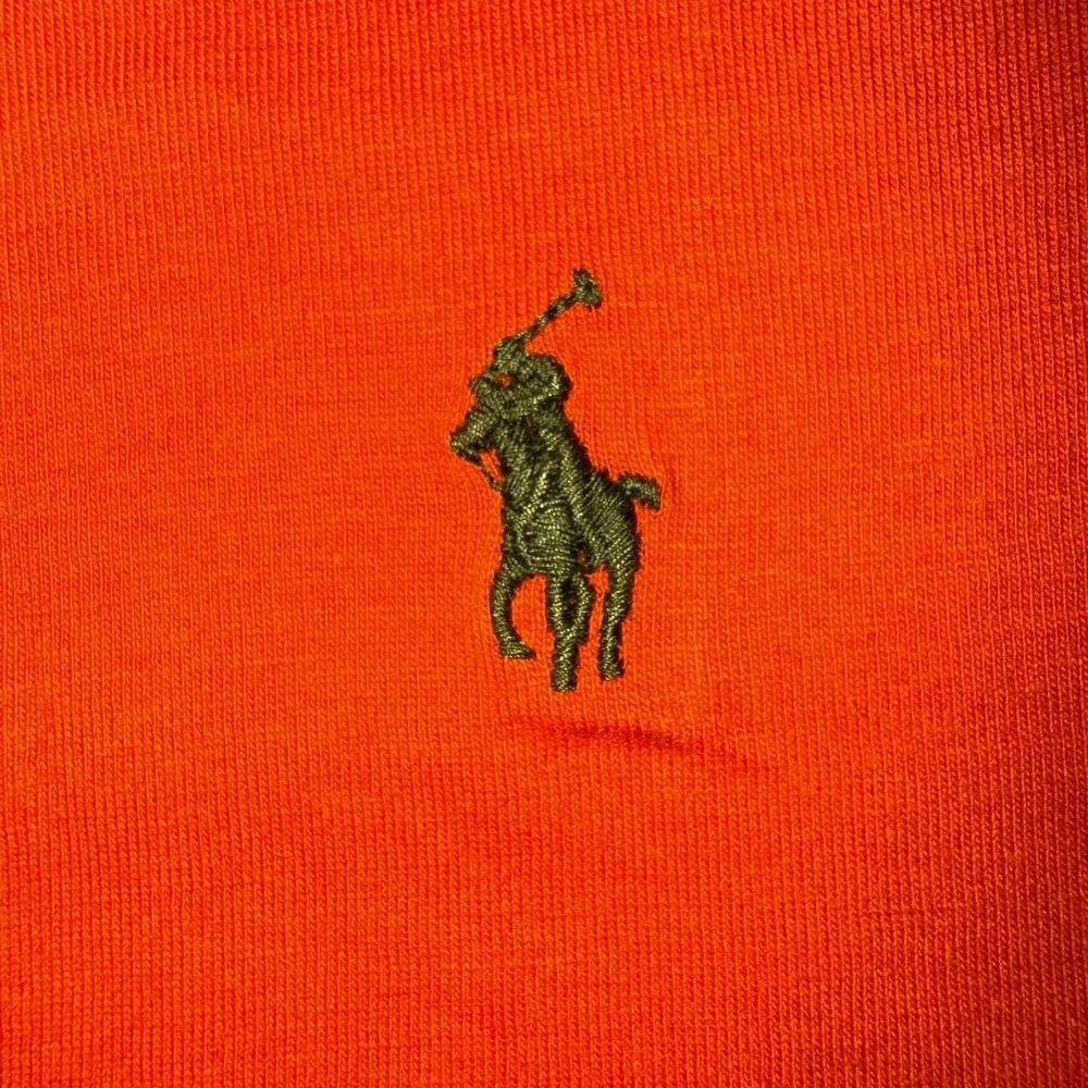 Polo Ralph Lauren T-Shirt Mens L Orange Green Pony Classic Fit Cotton Crew Neck